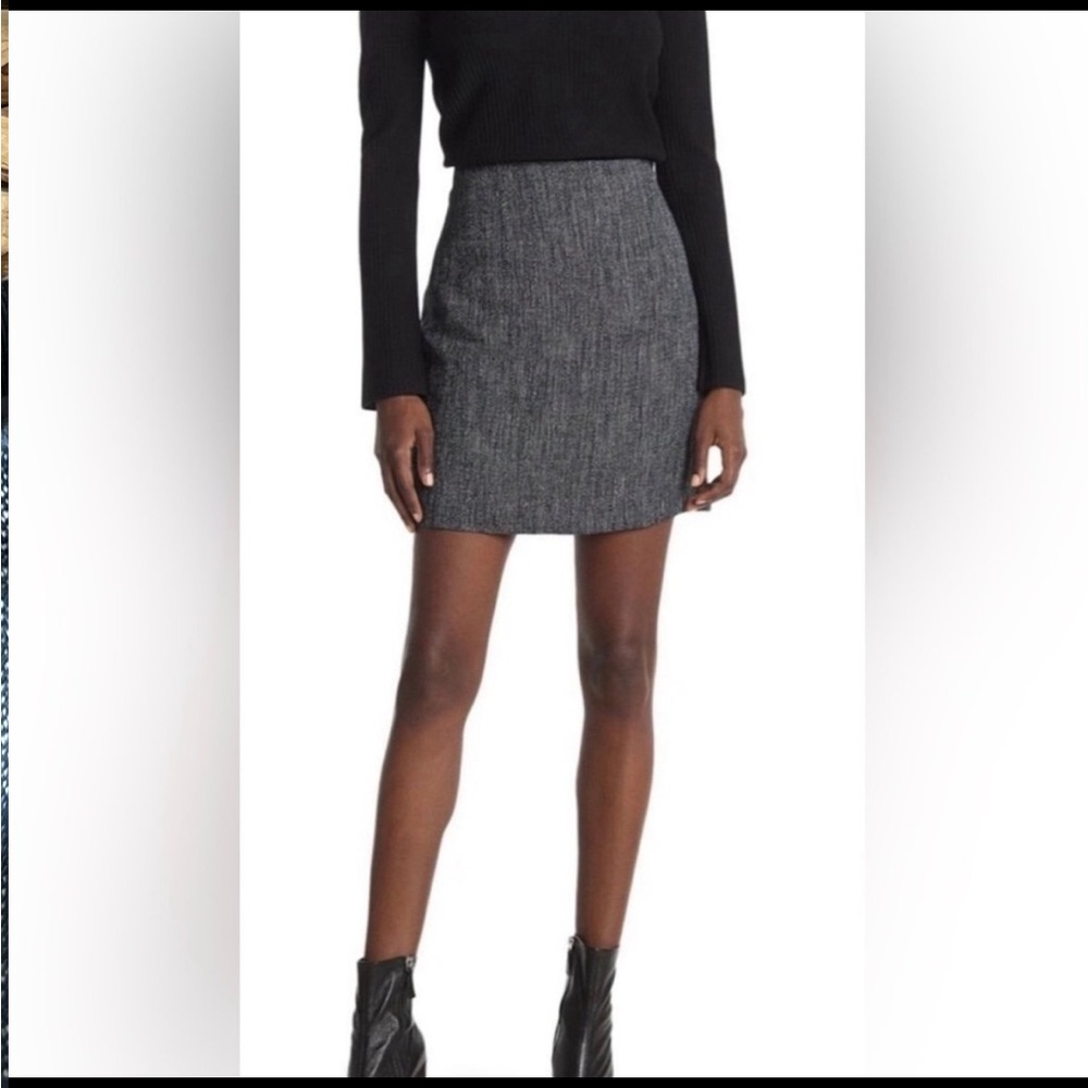 Theory Gray Mini Pencil Skirt for Work
